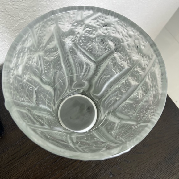 Barolac Forest Vase by Josef Inwald Frosted Crystal Czech Bohemian Vintage - Picture 6 of 6